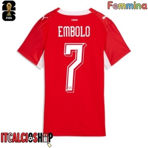 Svizzera Breel Embolo #7 Prima Maglia Femmina Mondiali 2026 Manica Corta